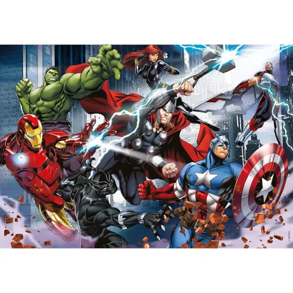 Avengers 2-in-1 Puzzle und Malbuch, 108 Teile, 50x35 cm – Lisciani Bild 2