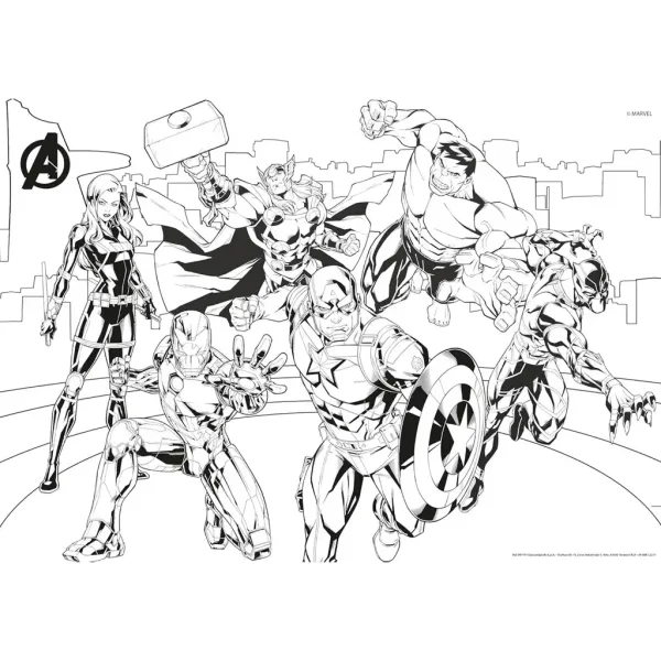 Avengers 2-in-1 Puzzle und Malbuch, 108 Teile, 50x35 cm – Lisciani Bild 3