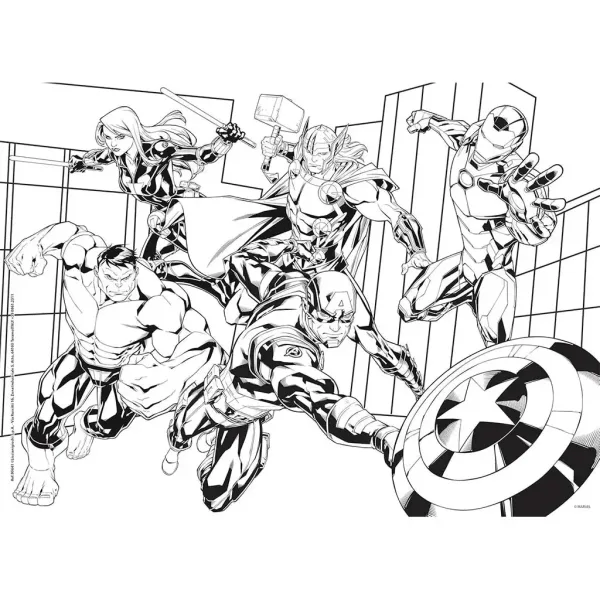 Avengers 2-in-1 Puzzle und Malbuch mit 48 Teilen, 35x25 cm – Lisciani Bild 2