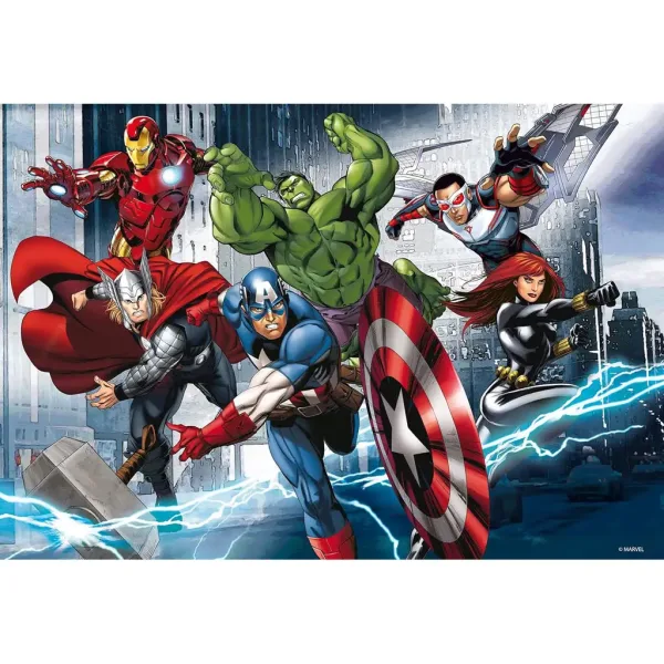 Avengers: Die Helden 2-in-1 60-teiliges Puzzle und Malbuch 50x35cm – Lisciani Bild 2