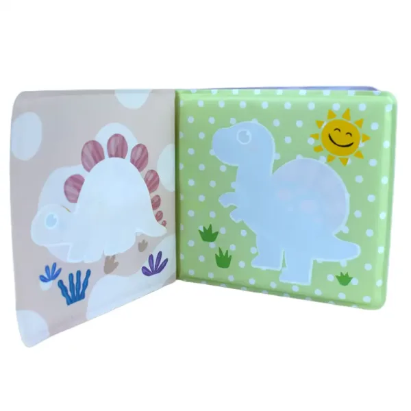 Baby-Buch: Dinosaurier weiches Planschbuch 14x13cm Bild 4