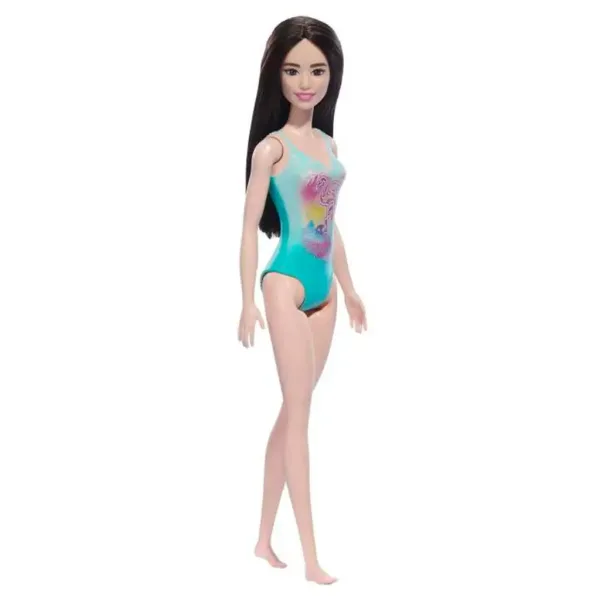 Barbie Beach Puppe in blau gemustertem Badeanzug - Mattel Bild 2