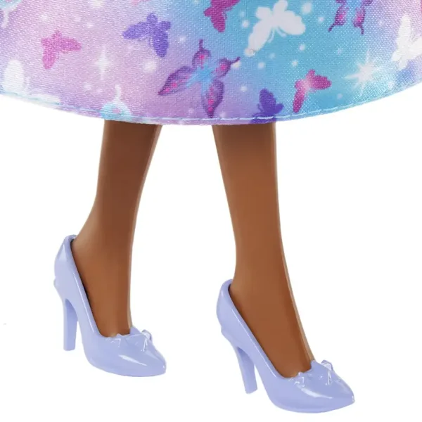 Barbie Dreamtopia: Prinzessinnenpuppe im blau-lila Schmetterlingskleid - Mattel Bild 4