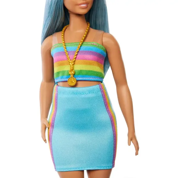 Barbie: Fashionista Style-Puppe in buntem Streifenkleid - Mattel Bild 5