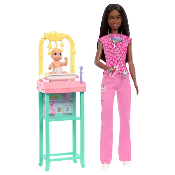 Barbie Kinderärztin Karrierepuppe Spielset mit braunen Haaren - Mattel Bild 2