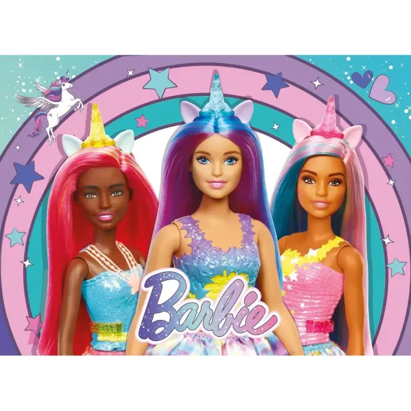 Barbie Magisches Einhorn 48-teiliges Puzzle 35 × 25 cm – Lisciani Bild 2