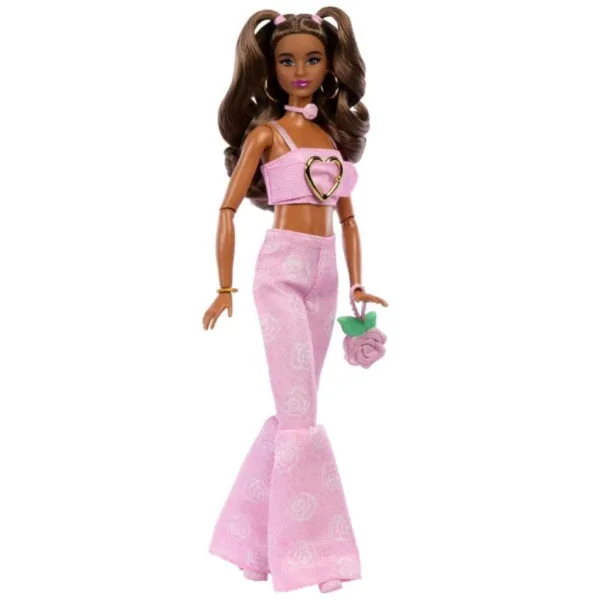 Barbie: Trendige Freundinnen-Puppe im Kleid mit Rosenmuster – Mattel Bild 2