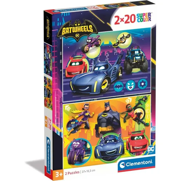 Batwheels 2x20 Teile Supercolor Puzzle - Clementoni Bild 1