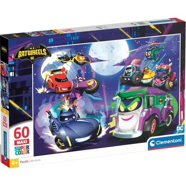 Batwheels 60 Stück Maxi Supercolor Puzzle - Clementoni Bild 1