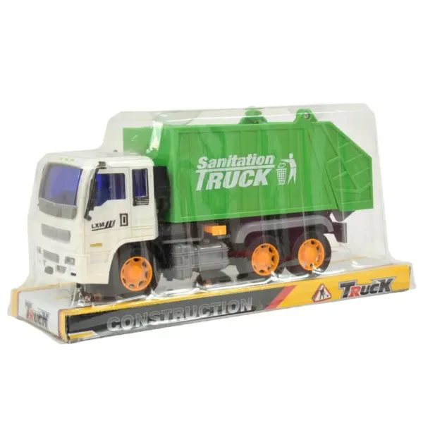Bau-LKW: Müllwagen mit Schwungradantrieb 19cm Bild 6