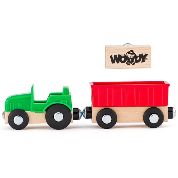 Baufahrzeuge 8-teiliges Fahrzeugset mit Figur - Woodyland Bild 4