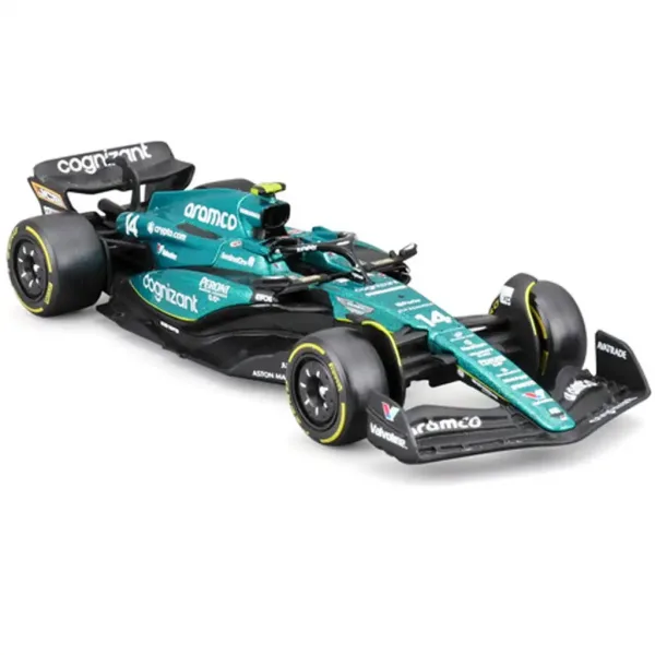 Bburago: Aston Martin AMR23 F1 Rennwagen Metall Automodell 1/43 (Fernando Alonso #14) Bild 2