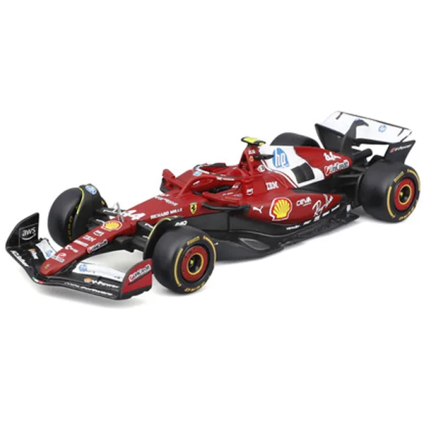 Bburago: Ferrari SF-25 F1-Rennwagen Metall-Modellauto 1:43 (Charles Leclerc Nr. 16) Bild 2