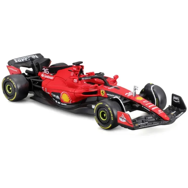 Bburago: Ferrari SF23 F1 Rennwagen Metallautomodell 1/43 (Charles Leclerc #16) Bild 2