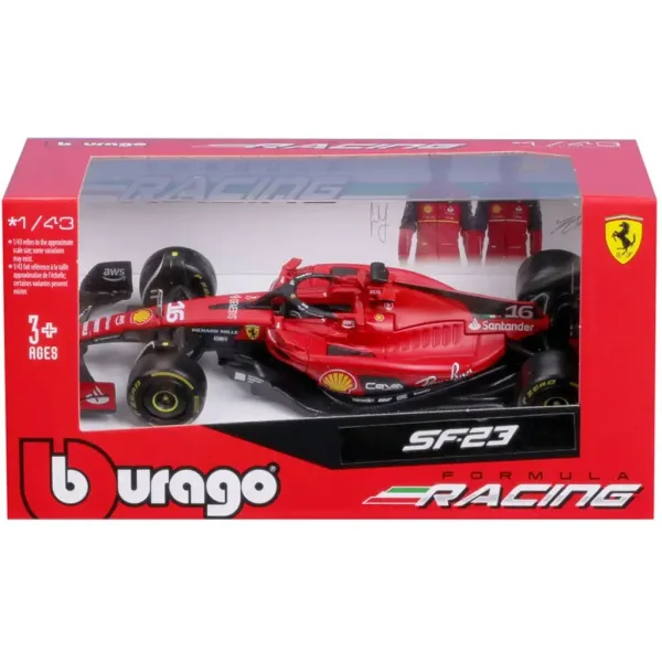 Bburago: Ferrari SF23 F1 Rennwagen Metallautomodell 1/43 (Charles Leclerc #16) Bild 4