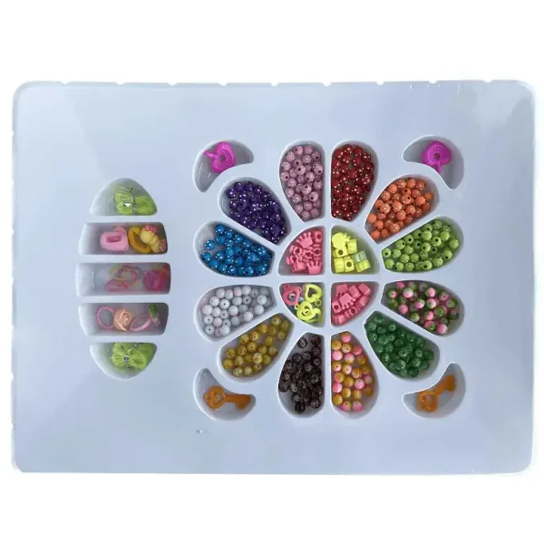 Beads Series: Schmuckherstellungsset mit Perlen, Haargummi und Anhänger mit über 200 Perlen Bild 2