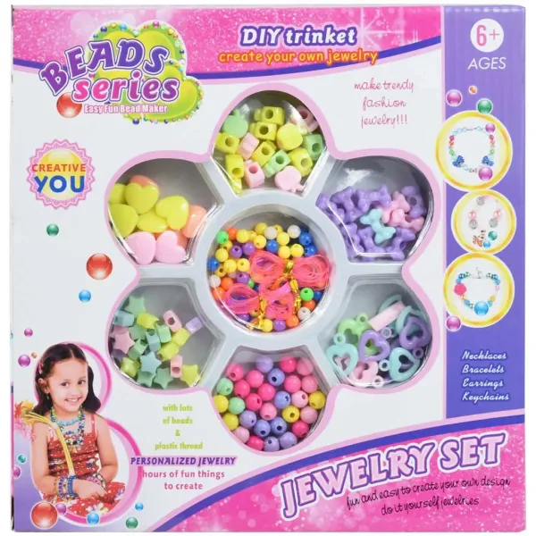 Beads Series: Schmuckherstellungsset mit über 100 bunten Perlen in verschiedenen Formen und Farben Bild 1