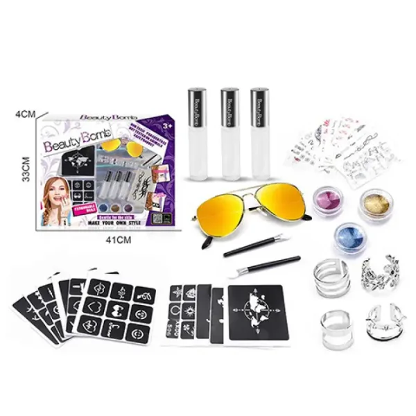 Beauty World: Beauty Bomb Glitzertattoo Kreativset mit Sonnenbrille Bild 2