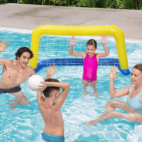Bestway: Aufblasbares Wasserballtor mit Netz 142x76cm Bild 2