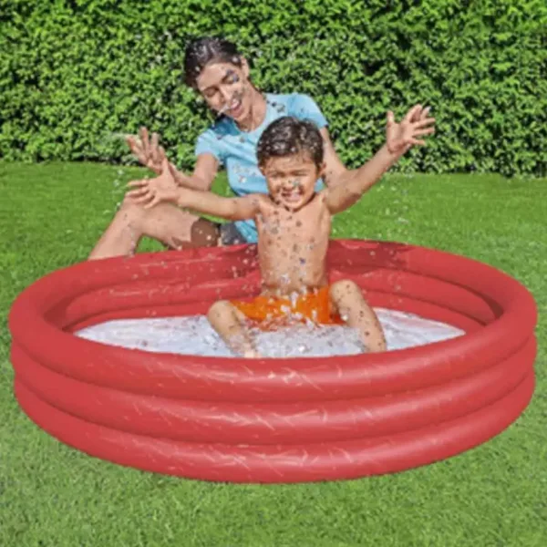 Bestway: Aufblasbares Kinderplanschbecken mit drei Ringen, 102 cm x 25 cm Bild 3