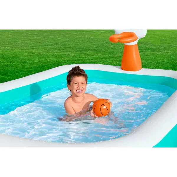 Bestway: Dunk N Splash™ Pool mit Basketballkorb und Backboard 251x168x102cm Bild 3
