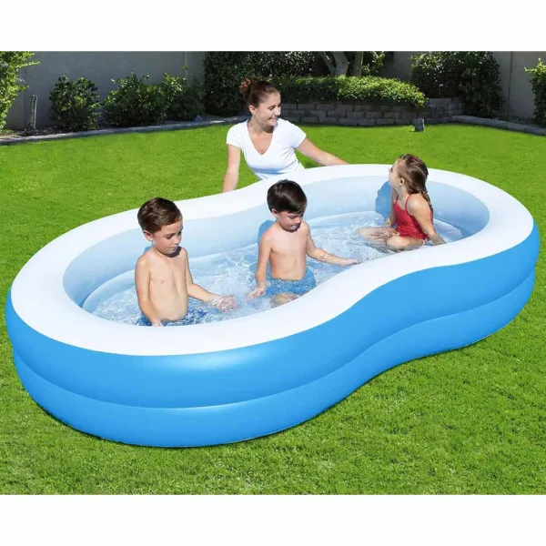 Bestway: Family Pool Lagoon Familien-Ovalpool mit zwei Ringen 262 x 157 x 46 cm Bild 2
