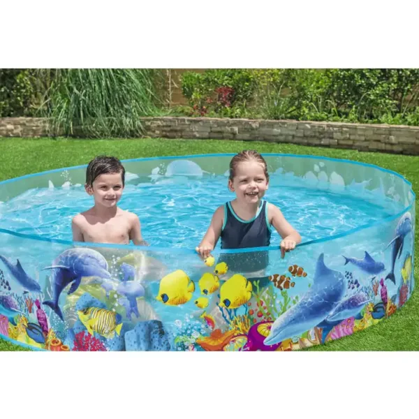 Bestway: Fill N Fun™ Odyssey starrwandiges Planschbecken mit Meeresmotiv Ø 244 x 46 cm Bild 3