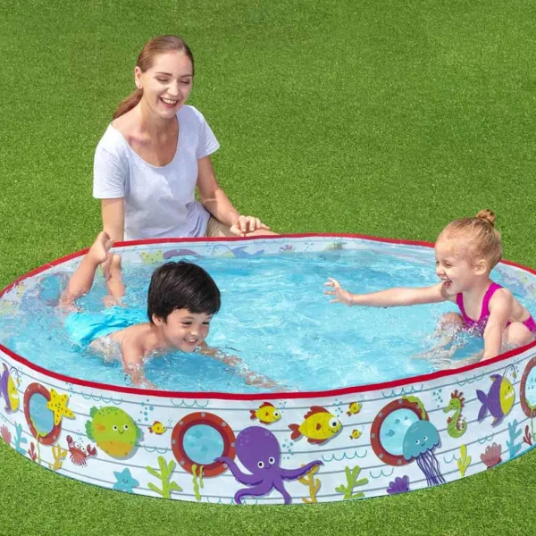 Bestway: Fill N Fun Planschbecken mit festen Wänden Unterwasserwelt Ø 152 x 25 cm Bild 3