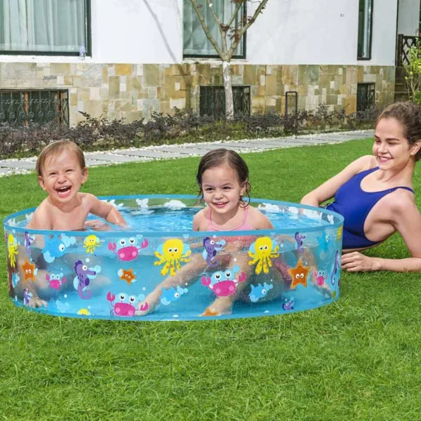 Bestway: Fill N Fun Sparkling Sea Meerestier-Hartwandplanschbecken, Ø 122 x 25 cm Bild 2