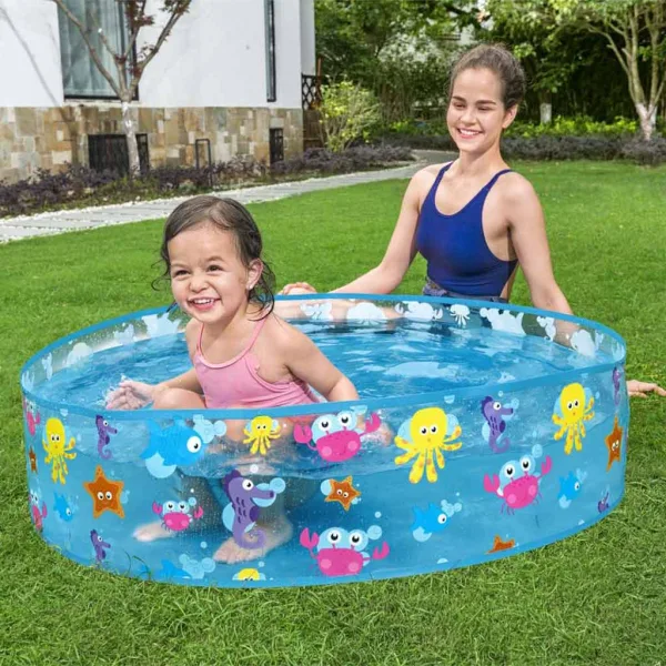 Bestway: Fill N Fun Sparkling Sea Meerestier-Hartwandplanschbecken, Ø 122 x 25 cm Bild 3