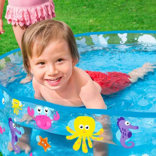 Bestway: Fill N Fun Sparkling Sea Meerestier-Hartwandplanschbecken, Ø 122 x 25 cm Bild 4