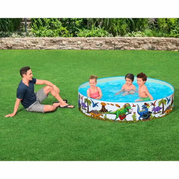Bestway: Fill n Fun™ Dinosaurier-Hartwandplanschbecken Ø 183 x 38 cm Bild 2