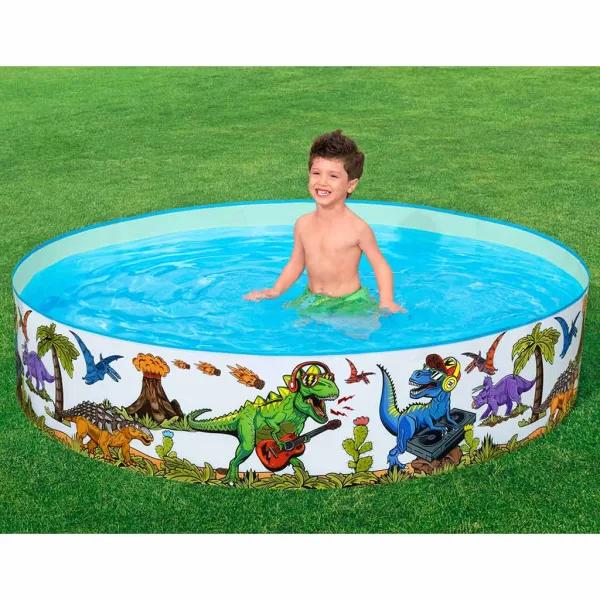 Bestway: Fill n Fun™ Dinosaurier-Hartwandplanschbecken Ø 183 x 38 cm Bild 4