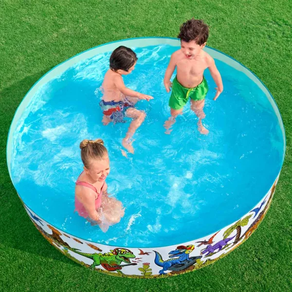Bestway: Fill n Fun™ Dinosaurier-Hartwandplanschbecken Ø 183 x 38 cm Bild 5