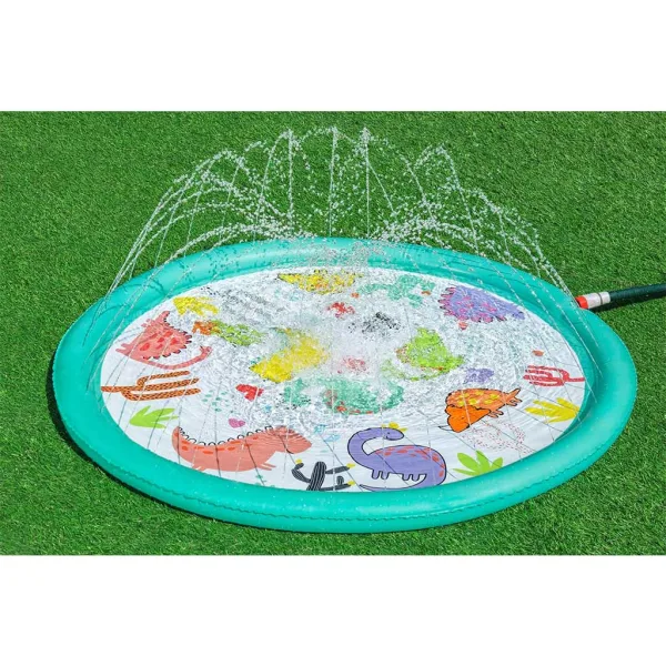 Bestway: Planschbecken mit Wassersprühfunktion, Dino-Motiv, 122 cm Bild 2