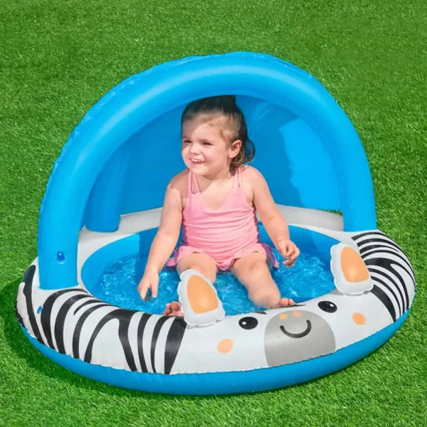 Bestway: Safari Sun™ Zebra-Planschbecken mit Sonnenschutzdach Ø 97 x 66 cm Bild 6