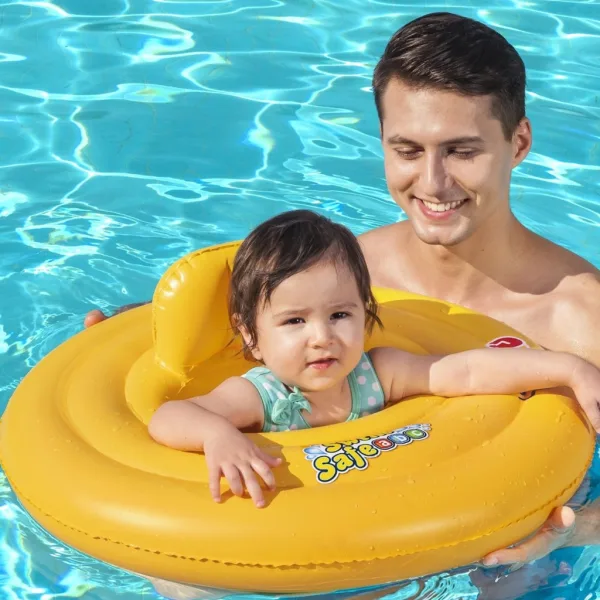 Bestway: Swim Safe - Dreiring-Babyschwimmring mit Sitz 69cm Bild 2