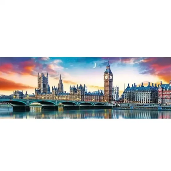 Big Ben und die Westminster Abbey, London Panorama-Puzzle, 500 Teile – Trefl Bild 2