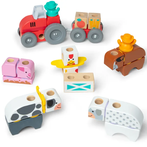 Blockables: Bauernhof-Holz-Bauspielzeug - Melissa & Doug Bild 2