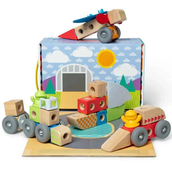 Blockables: Fahrzeuge Holz-Bauspielzeug - Melissa & Doug Bild 2