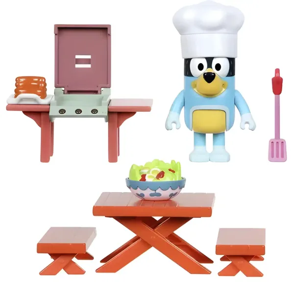 Bluey: Garten-BBQ-Party-Spielset mit Bandit-Figur Bild 2