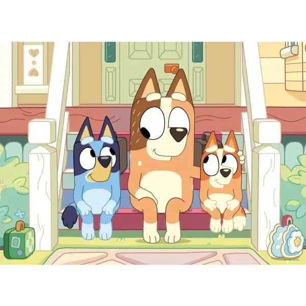 Bluey Hündchen auf der Treppe 2-in-1 Puzzle mit 24 Teilen und Malbuch 35x25 cm – Lisciani Bild 2