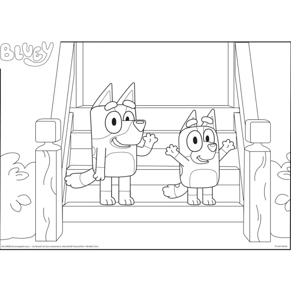Bluey Hündchen auf der Treppe 2-in-1 Puzzle mit 24 Teilen und Malbuch 35x25 cm – Lisciani Bild 3