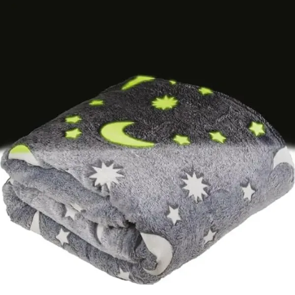 Buddy&Barney: Decke mit Galaxie-Muster, die im Dunkeln leuchtet, 152x127cm Bild 2