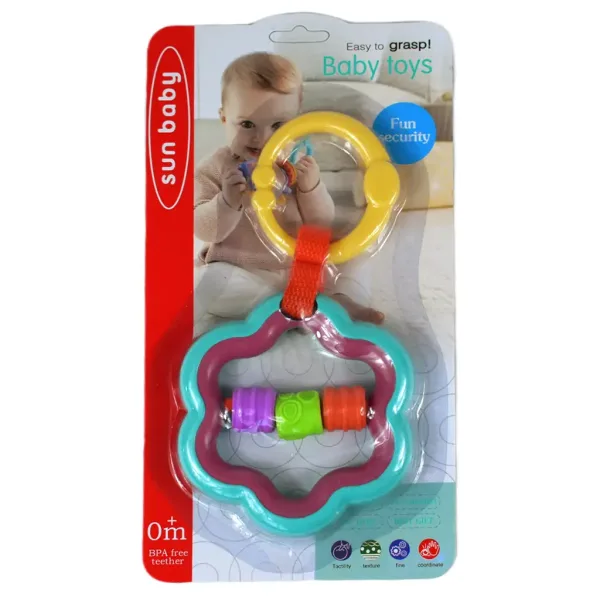 Bunte hängende Baby-Rassel und Beißring Bild 5