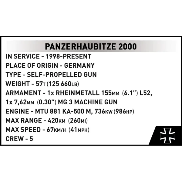 COBI: Armed Forces Panzerhaubitze 2000 Konstruktionsspielzeug (2628) Bild 7