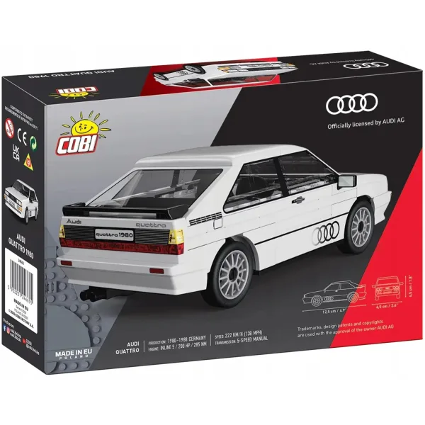 COBI: Audi Quattro 1980 weißes Auto-Bauset (24665) Bild 5
