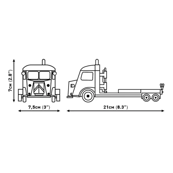 COBI: Citroën Type H Autotransporter & 2CV Type AZ Auto-Bauset (24627) Bild 4