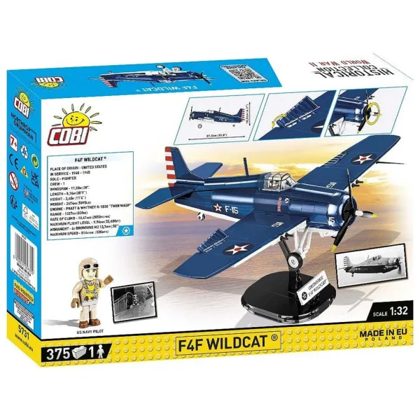COBI: F4F Wildcat – Northrop Grumman Flugzeug-Bausatz (5731) Bild 4
