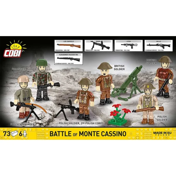 COBI: Figuren-Set „Schlacht von Monte Cassino“ – Zweiter Weltkrieg (2063) Bild 2